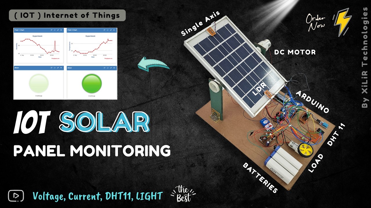 ☀️ IoT-Based Single Axis Solar Panel Tracking & Monitoring System | Engineering Project