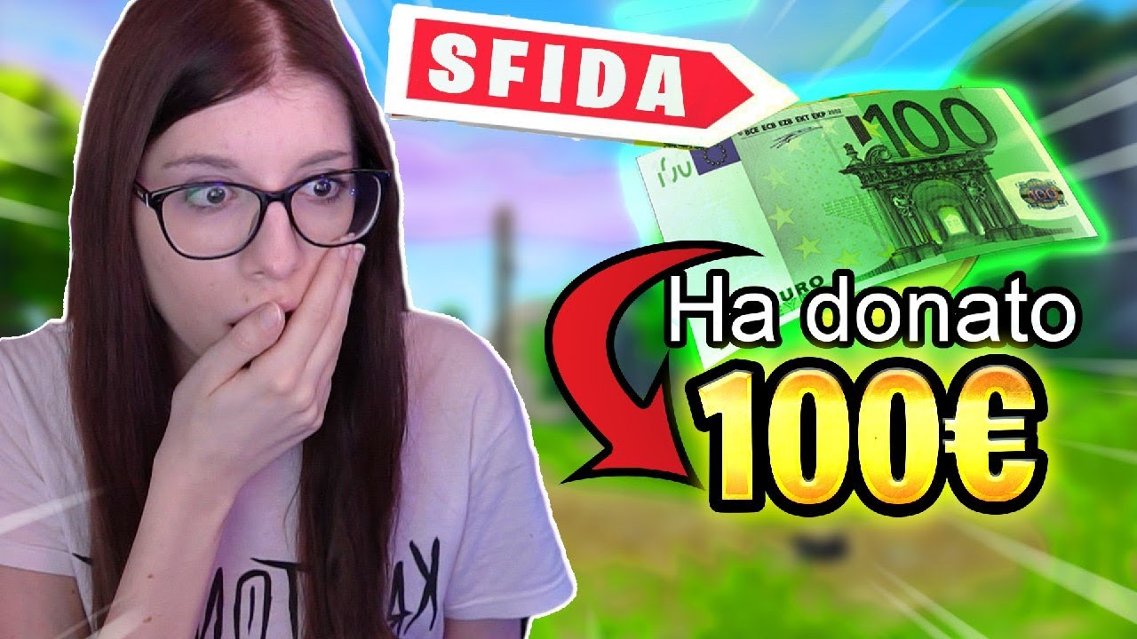 MI DONA 100 EURO IN LIVE SE FACCIO VITTORIA REALE su FORTNITE!