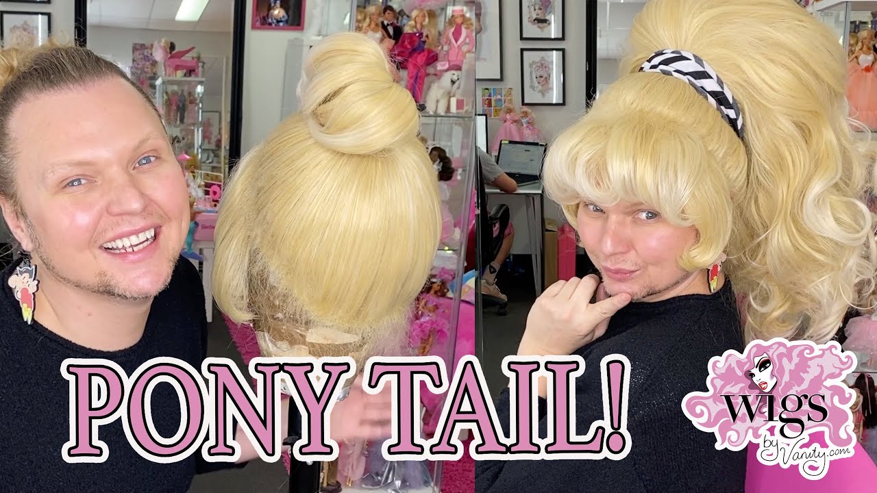 How to put a synthetic wig into a ponytail using a Jeannie and Topper