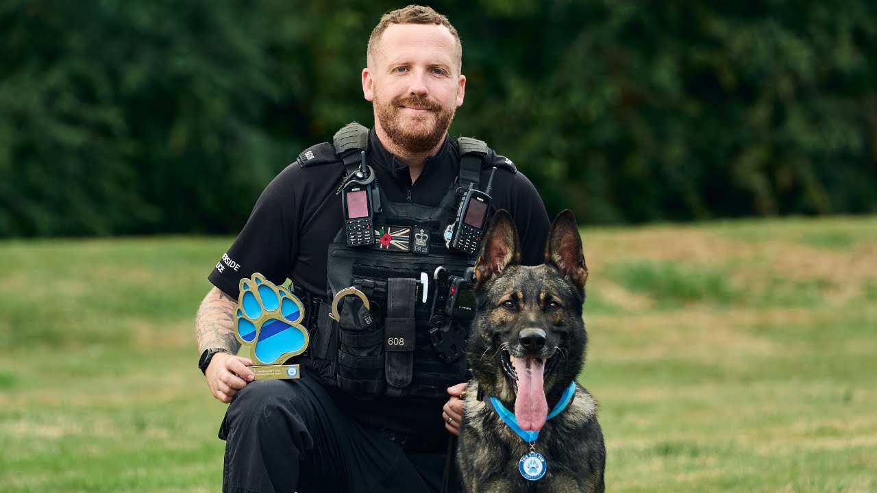 Outstanding Bravery Award 2025 - PC Tom Marsden and Police Dog Yoiko - Humberside Police