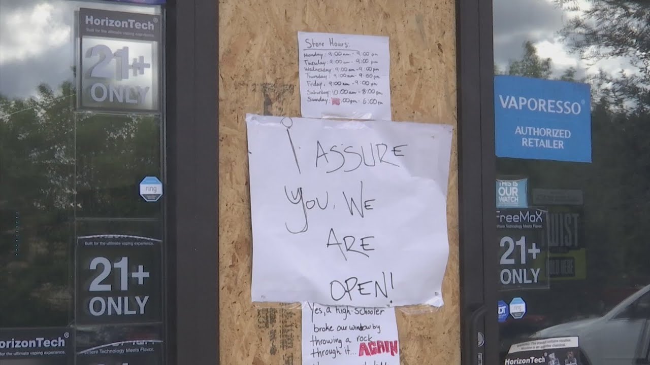 Local vape store remains open after break-in; looking for person responsible