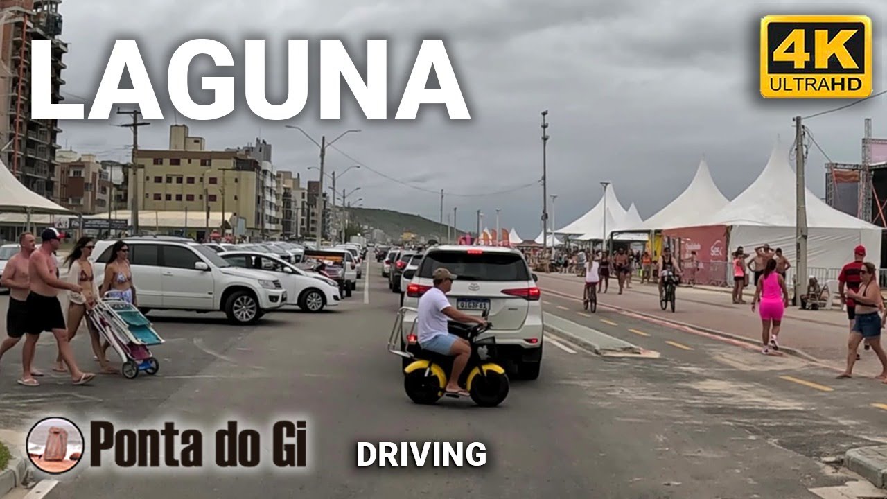 CIUDAD de LAGUNA [costanera] #driving 4k UHD VERANO 2024 SANTA CATARINA - BRASIL