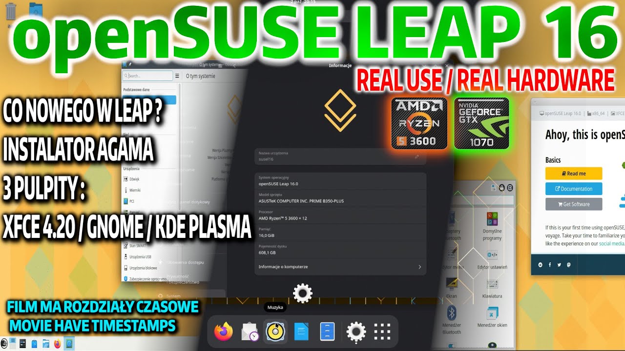 Linux openSUSE LEAP 16 Serwerowa jakość i stabilność dla Kowalskiego w domu? No prawie REAL Hardware