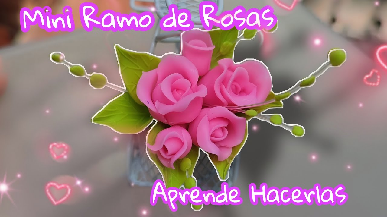 como moldear un mini ramo de rosas en porcelana fría | Que Tierno Arte