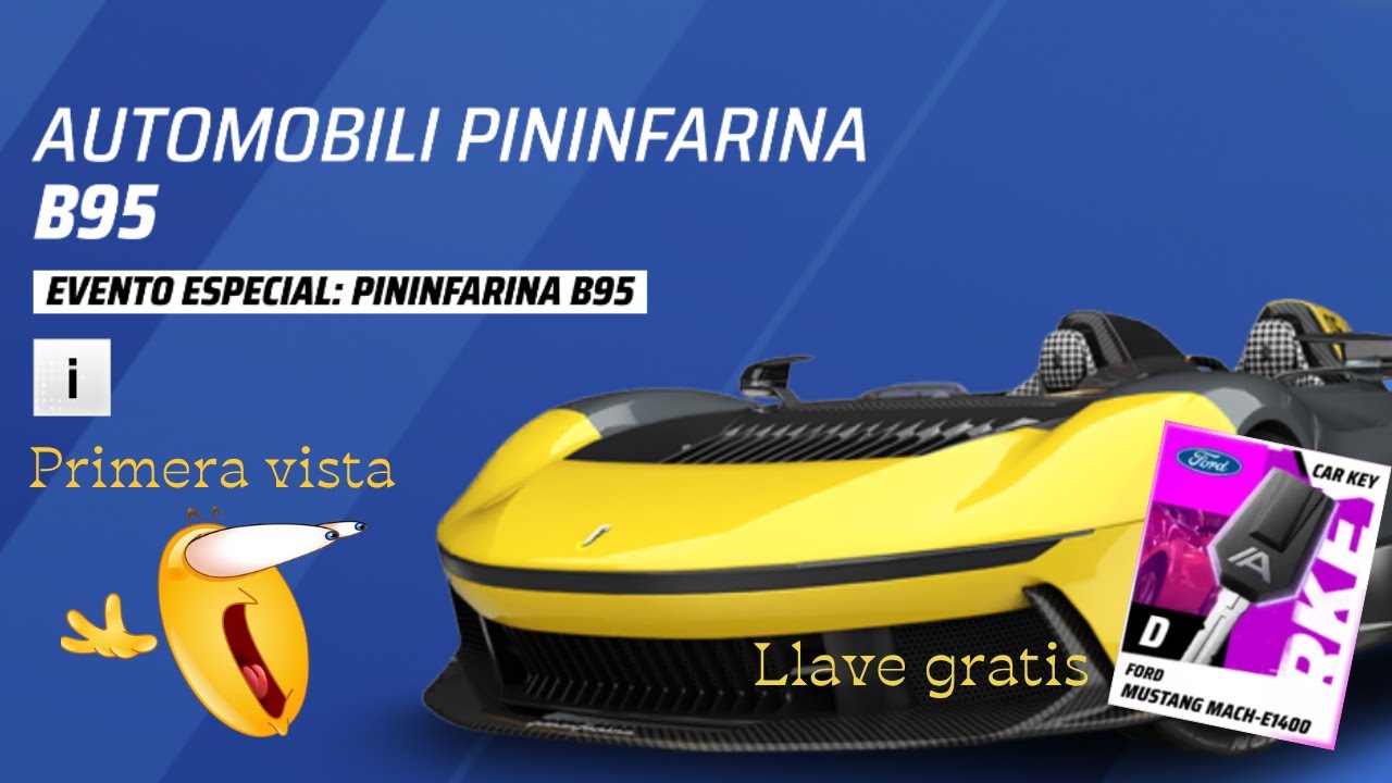 Llego el pinifarina B95 con una llave gratis 🎉| Asphalt legends