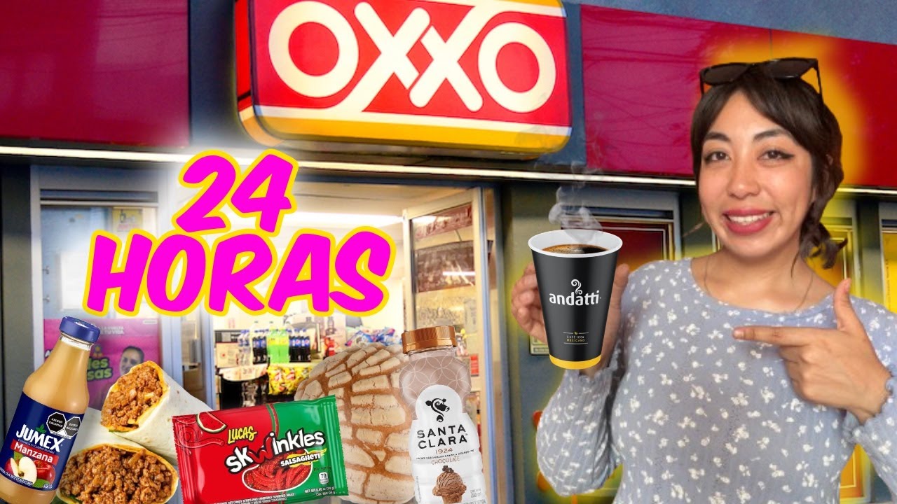 🕘24 HORAS COMIENDO EN EL OXXO🍔🥤| CARITO DE CHILL