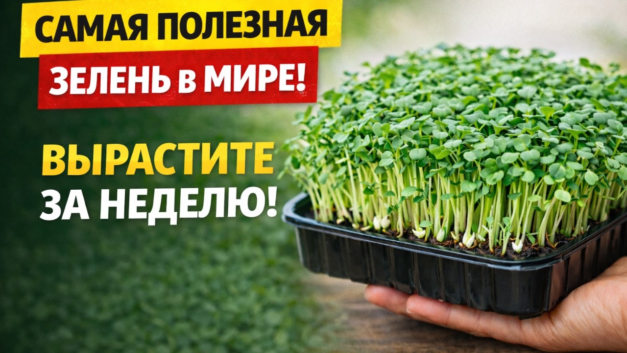 Самая полезная зелень — растёт на подоконнике за неделю