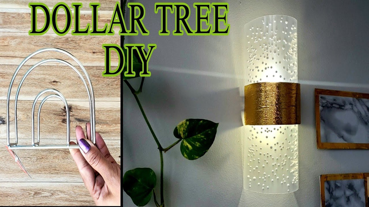 DOLLAR TREE DIY | wall sconce ideas | Craft Angel