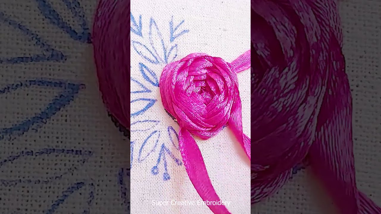 Floral Hoop Art ❤️ New Hand Embroidery Video ❤️ Super Creative Embroidery ❤️ Needle Work #shorts