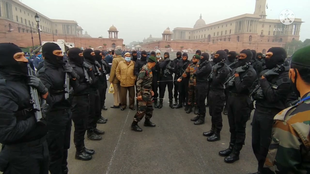 Nsg black cat commando Drill at Red fort, Delhi