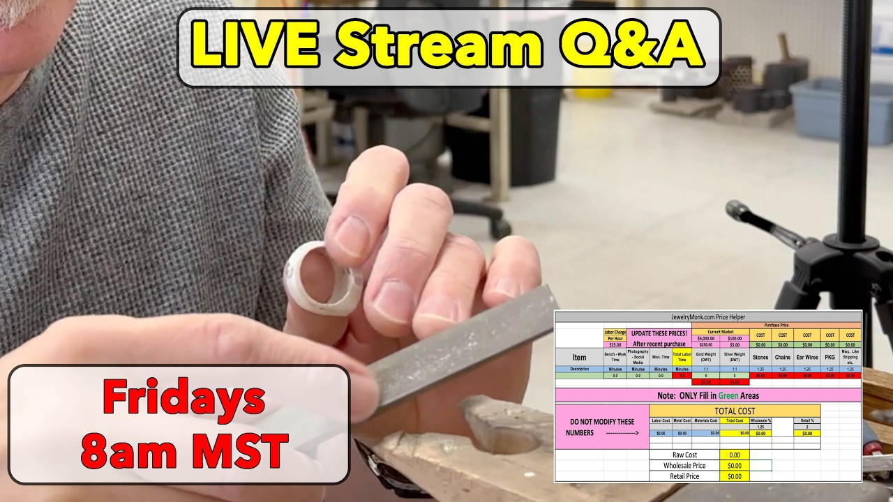JewelryMonk LIVE Q&A hangout. Talking Bench Technique and Pricing