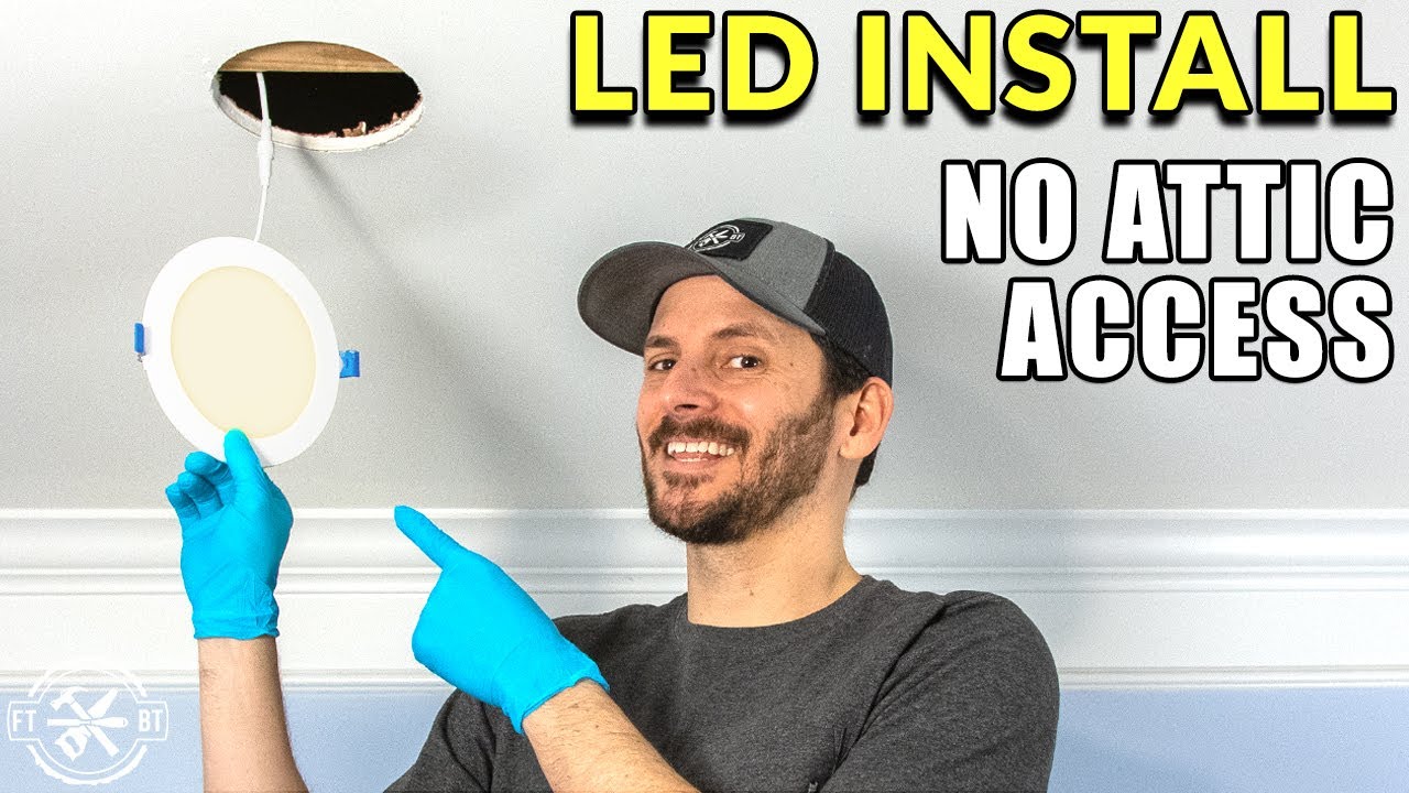 Recessed Lighting Install with No Attic or Prior Wiring