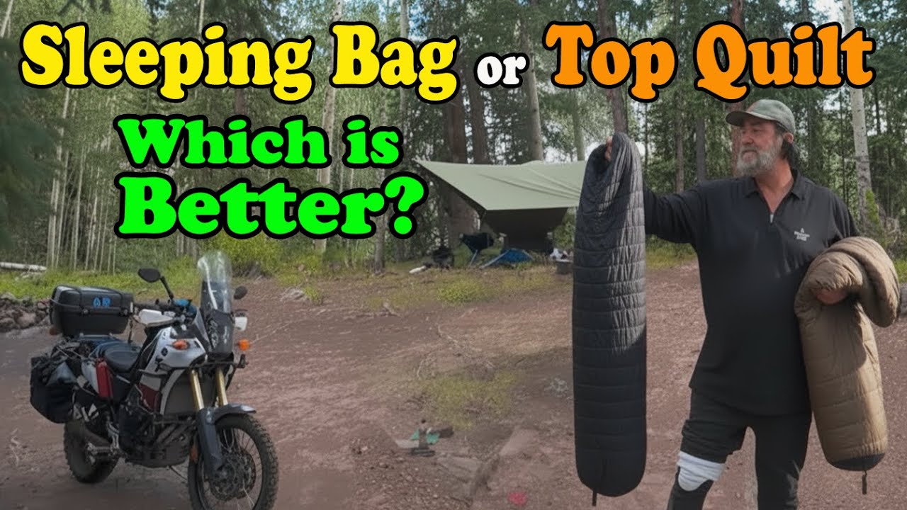 Sleeping Bag VS Top Quilt |  Motorcycle Camping Gear Review