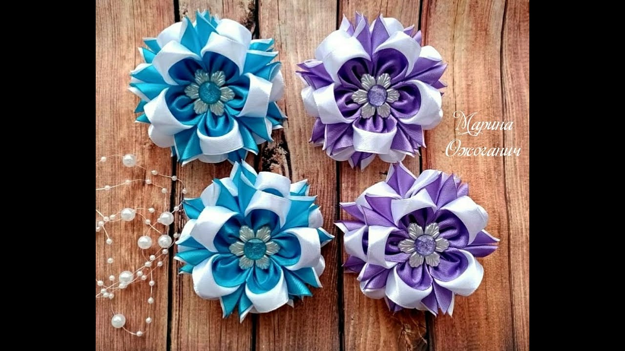 Камелия из двухцветных лепестков 🌺 Мастер-класс