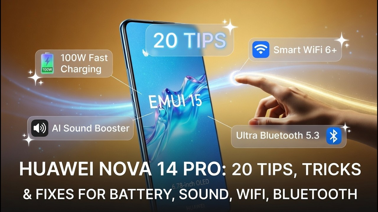 Huawei Nova 14 Pro – 20 Tips, Tricks & Fixes for Battery, Sound, WiFi, Bluetooth