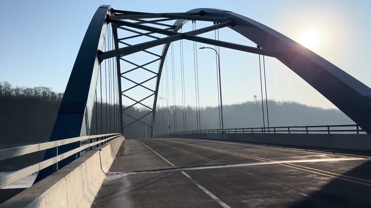 Walking from Sabula Iowa to Savannah Illinois over the hwy 52 bridge