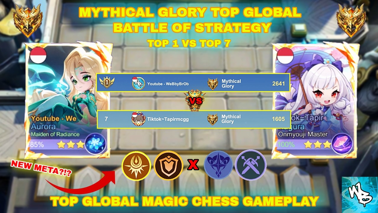TOP GLOBAL 1 VS. TOP GLOBAL 7 MATCH  - MAGIC CHESS BEST STRATEGY - BEST SYNERGY - MAGIC CHESS GO GO