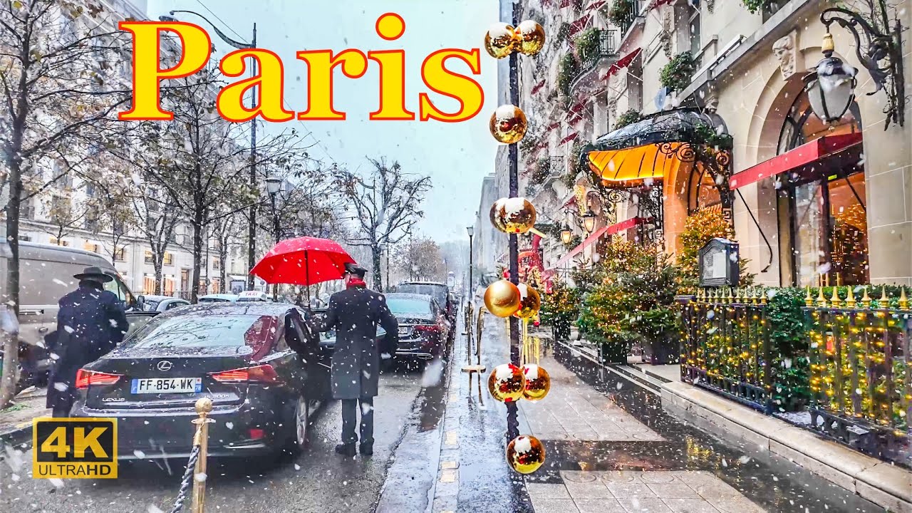 Paris,France🇫🇷- Paris Snowfall 2025 ❄️🌨️ - 4K HDR Walking Tour | Paris 4K | A Walk In Paris