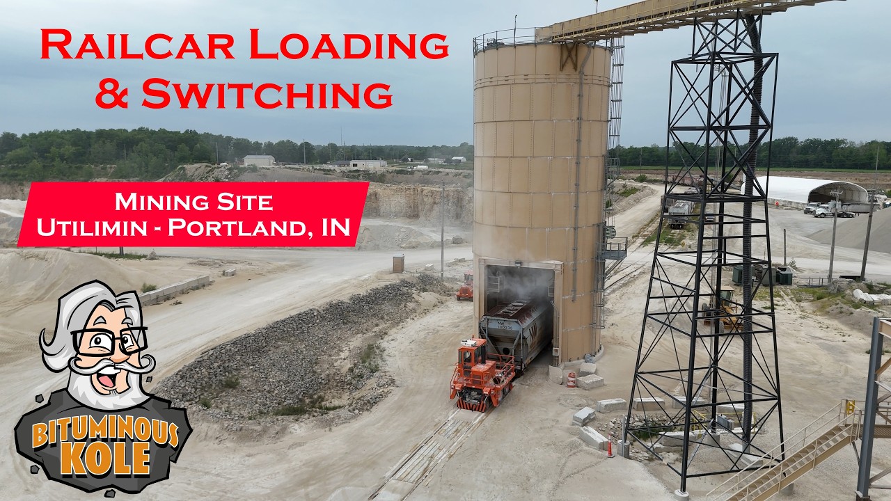 Rail Car Loading, Mining Materials - Utilimin / US Aggregates
