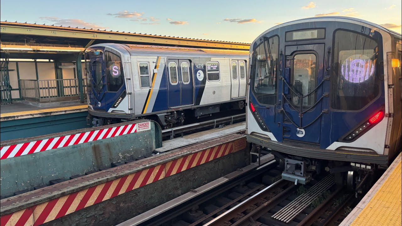 IND Fulton Street Line: (A) & (S) Shuttle train action at Rockaway Blvd 