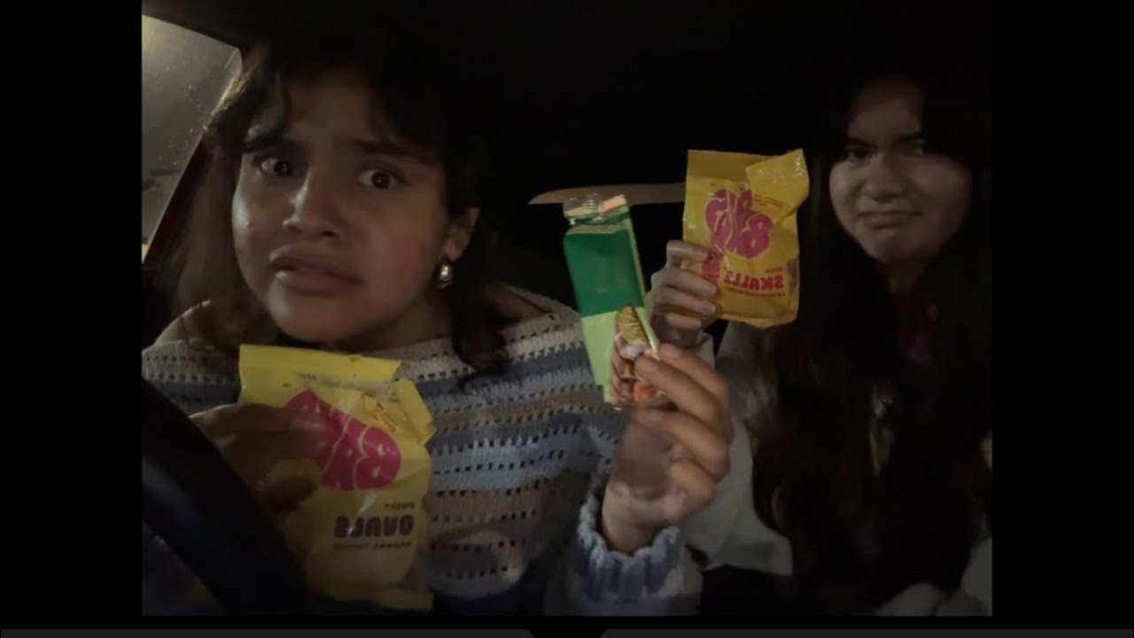 Dubai chocolate Swedish candy try on haul with special guest 