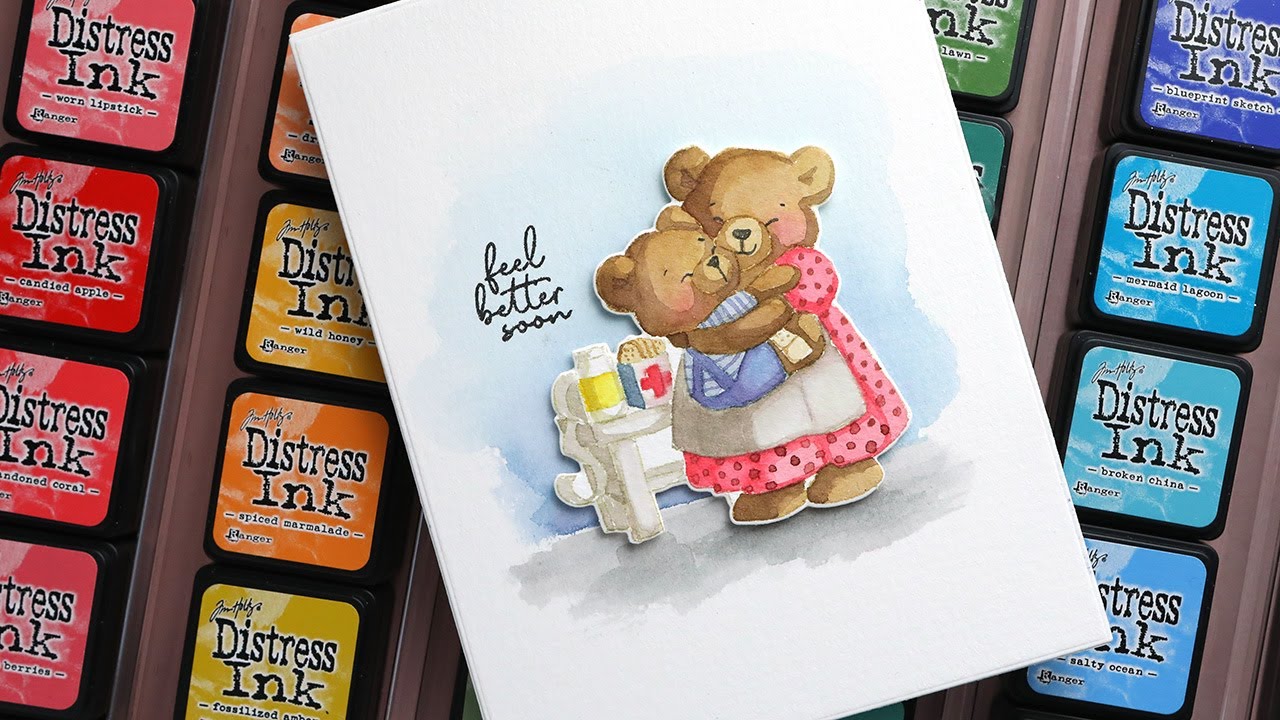 No-line Watercoloring with Distress Inks with Kristina Werner