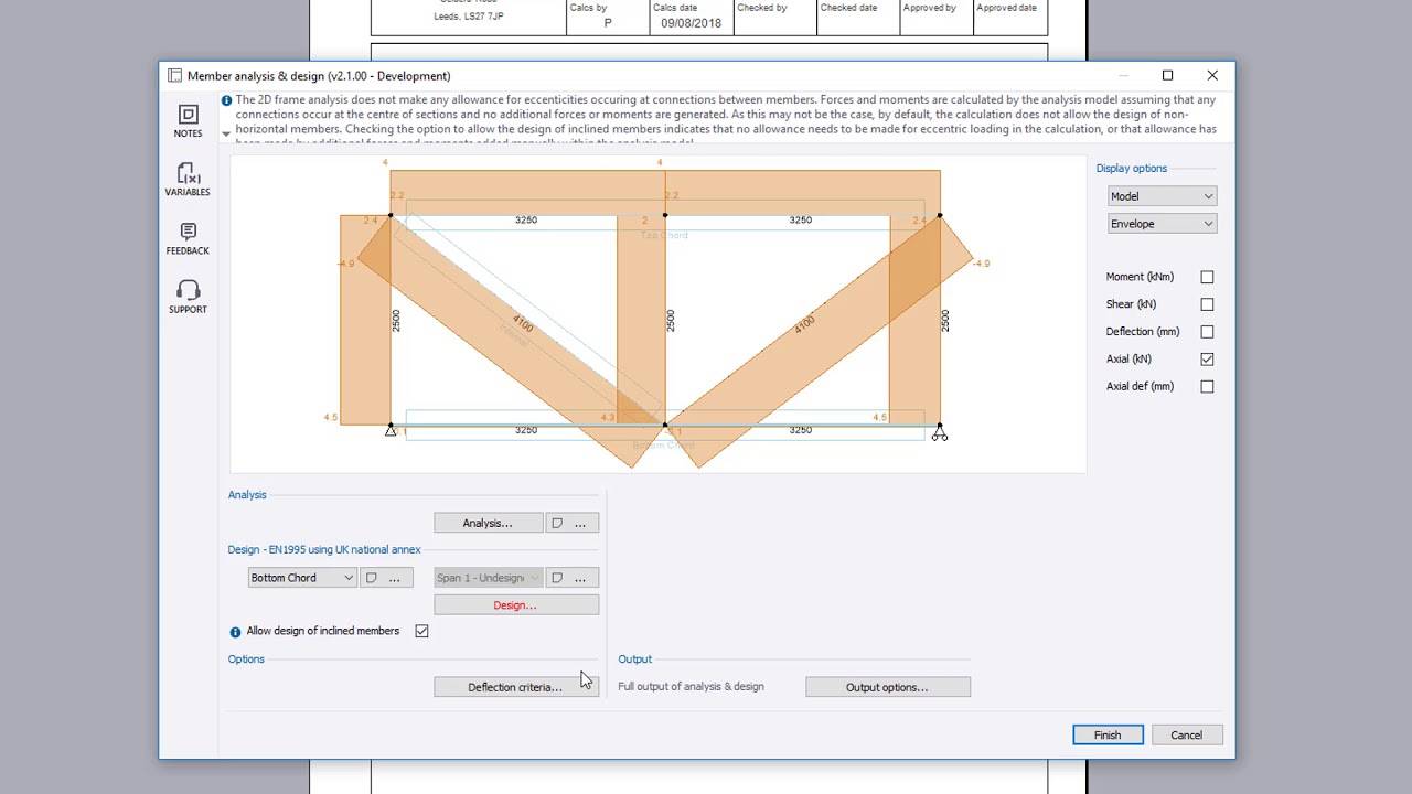 Timber 2D analysis and design (EN1995)