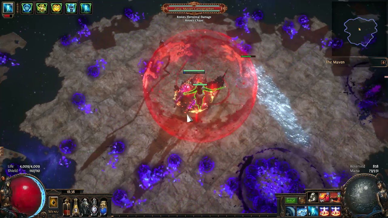 CoC Ice Spear Raider Righteous Fire on/off toggle test