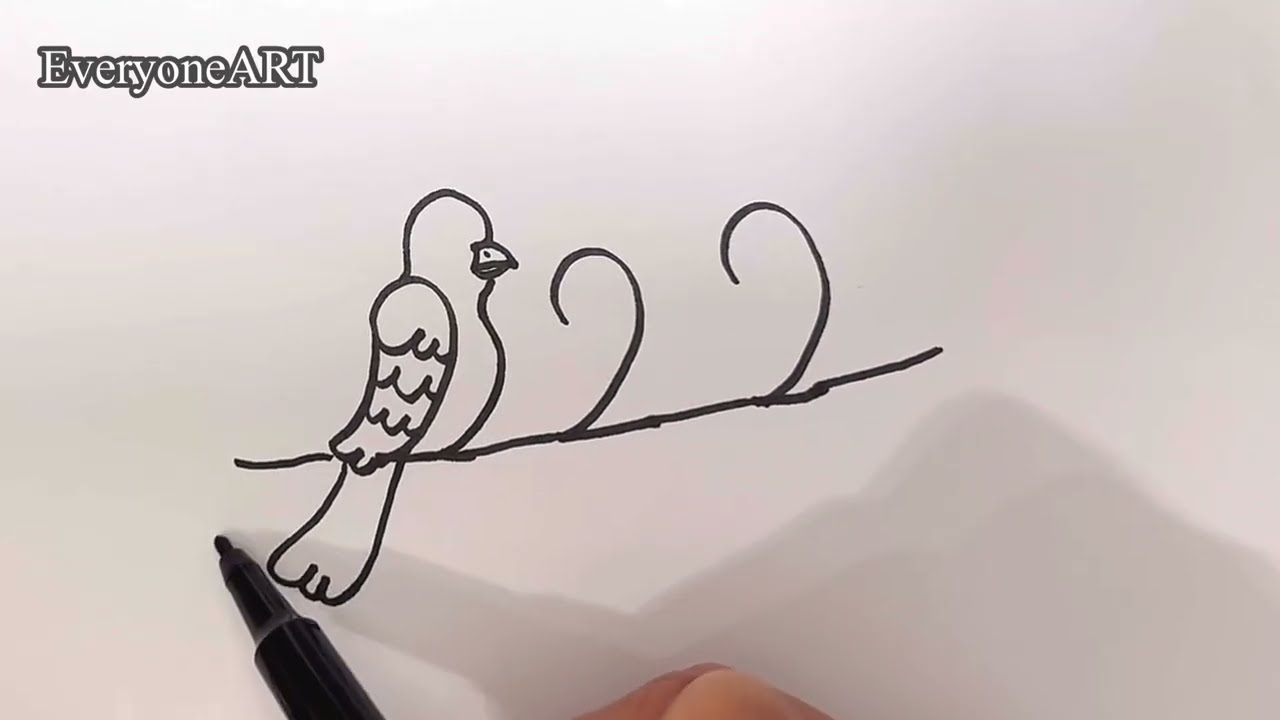 How to Draw Bird from 222 | Easy Drawing