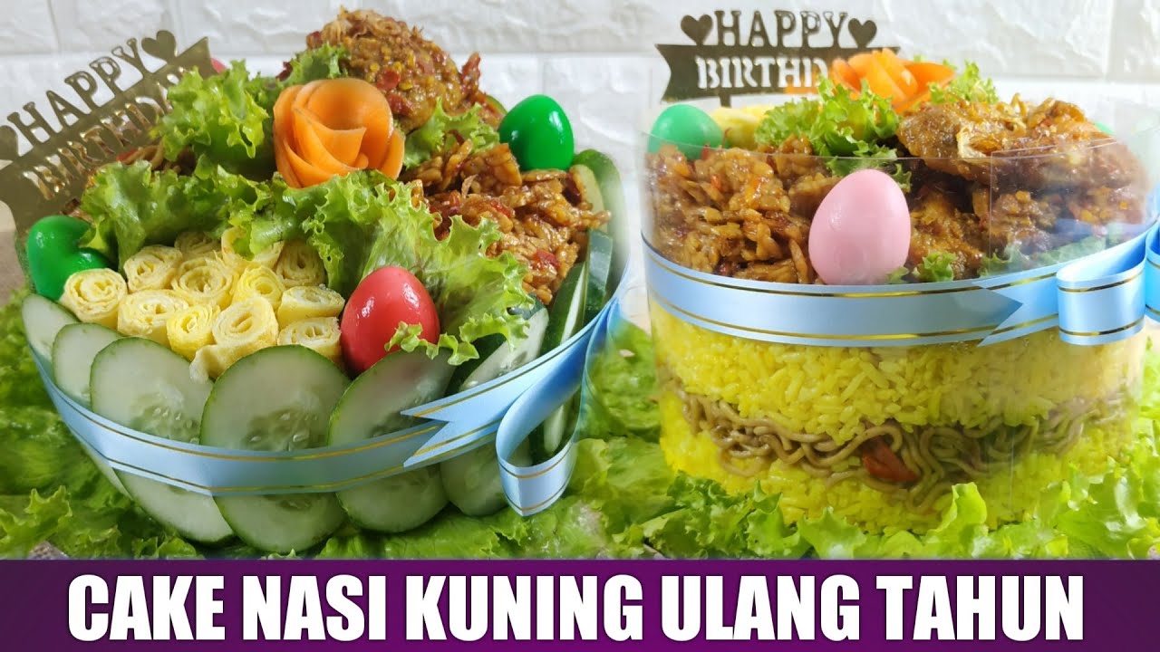 KEKINIAN !! CAKE NASI KUNING ULANG TAHUN