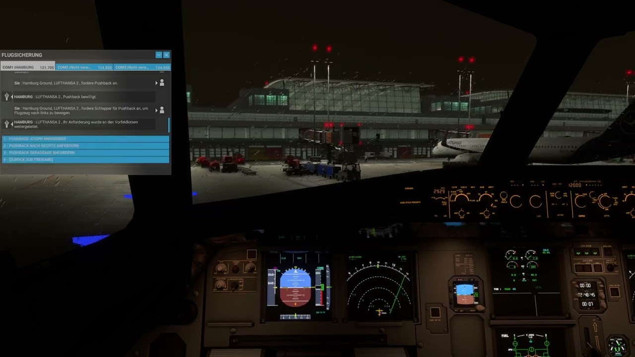 FS2020 Flug mit A319 ( Hamburg - Frankfurt/Main ) German Stream