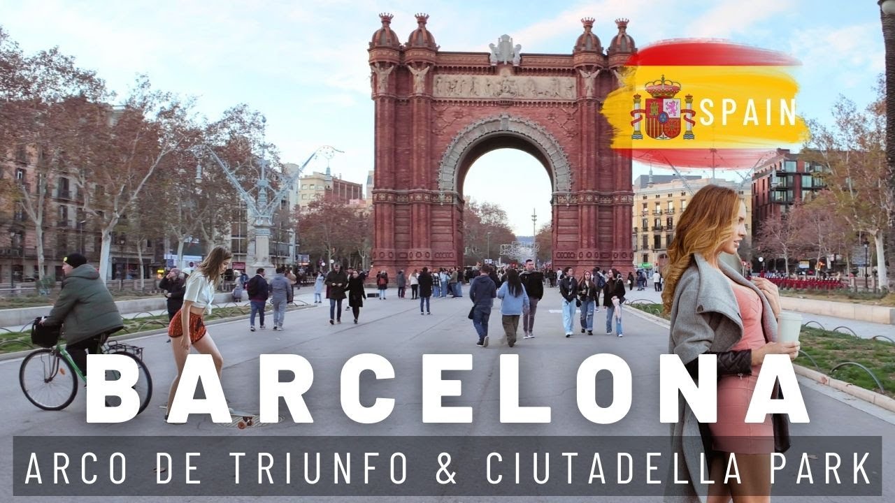 Walking in Barcelona 🇪🇸 | Arco de Triunfo, Cathedrals & Park | January 2024 - Spain 4K-HDR
