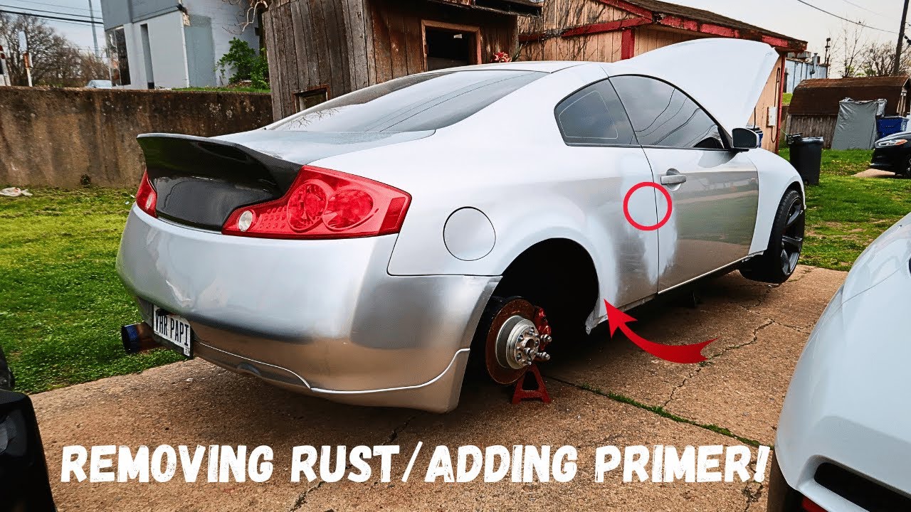 Getting G35 paint ready  Pt.1 Removing Rust.