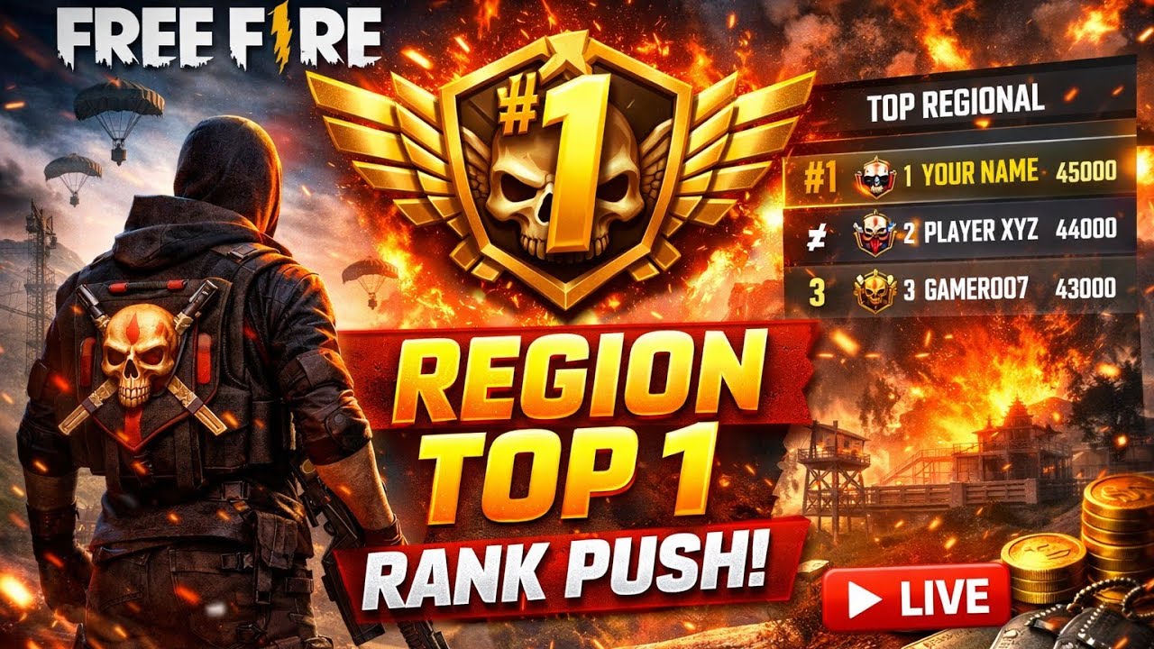 New BR Rank Season Push, Region Top 1  IN LIVE 💥