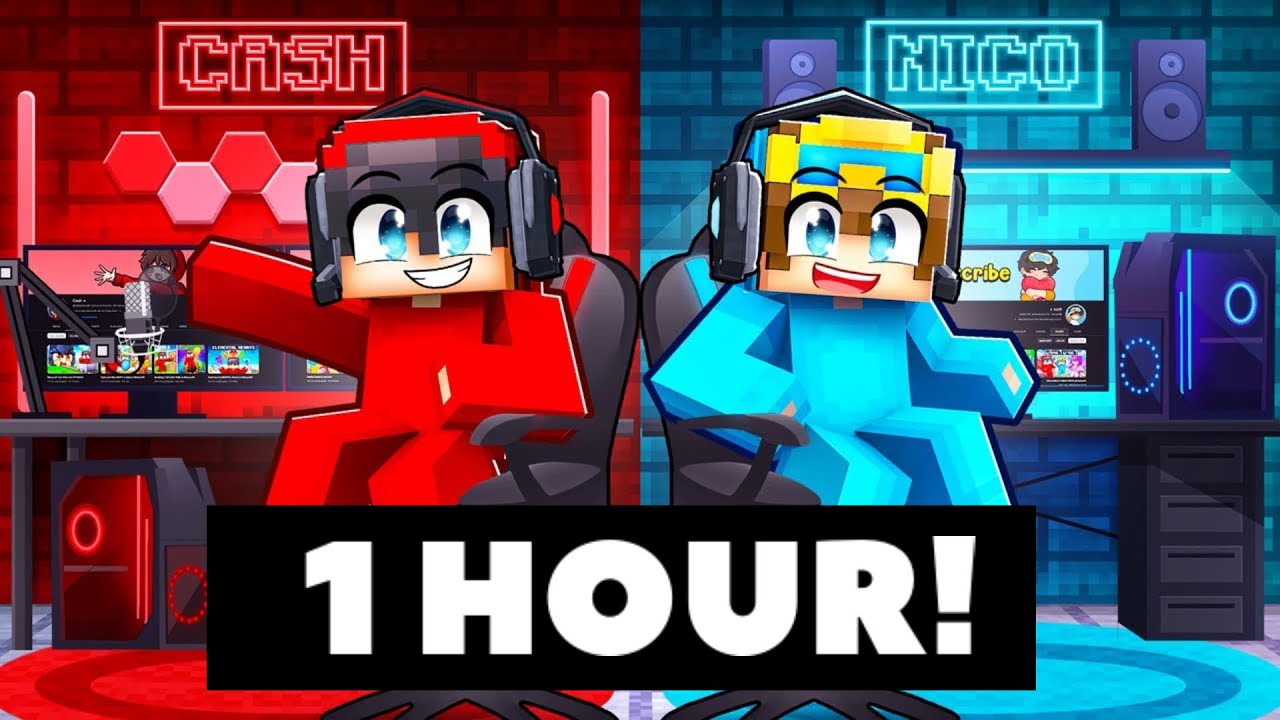 1 HOUR Of Cash And Nico Minecraft Adventures!