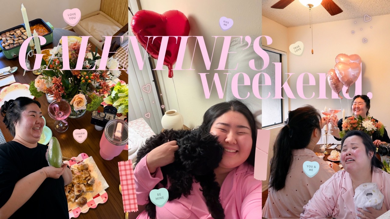 Surprising my BFF!! + Setting up & hosting, KBBQ, romantic wknd | Valentine’s Weekend Vlog ♡