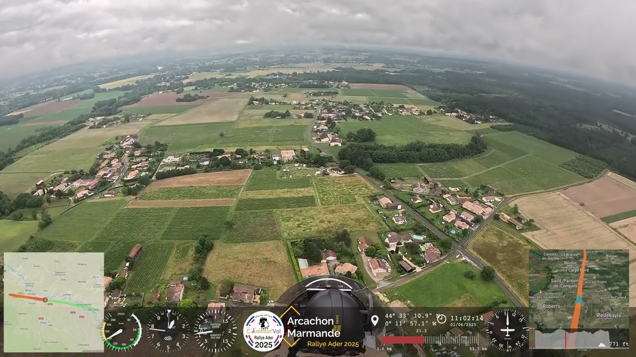 Rallye Ader 2025  de Commun'Vol : liaison n°5 -  Arcachon / Marmande