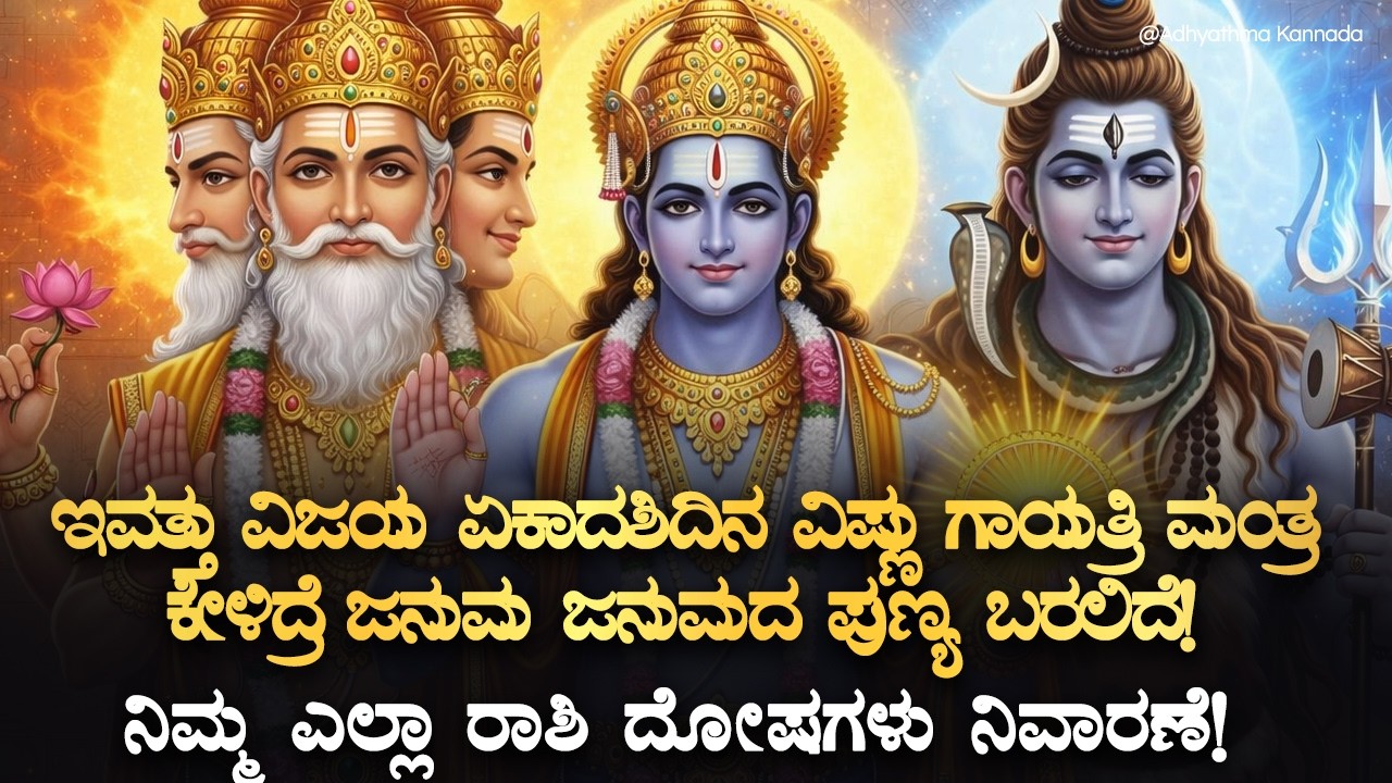 🛕ಇವತ್ತು ವಿಜಯ ಏಕಾದಶಿದಿನ ವಿಷ್ಣು ಗಾಯತ್ರಿ ಮಂತ್ರ ಕೇಳಿದ್ರೆ ಜನುಮ ಜನುಮದ ಪುಣ್ಯ ಬರಲಿದೆ! Vishnu Gayatri Mantra
