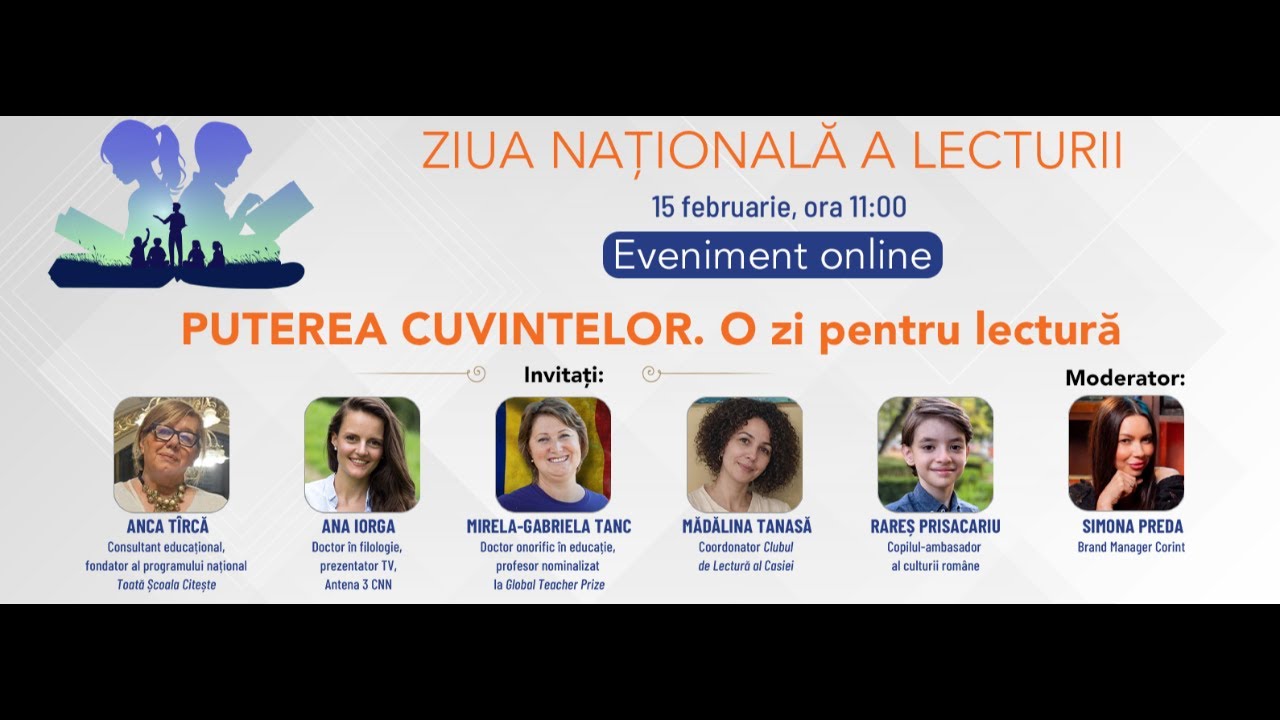 🔴 LIVE | Webinar: PUTEREA CUVINTELOR. O zi pentru lectură