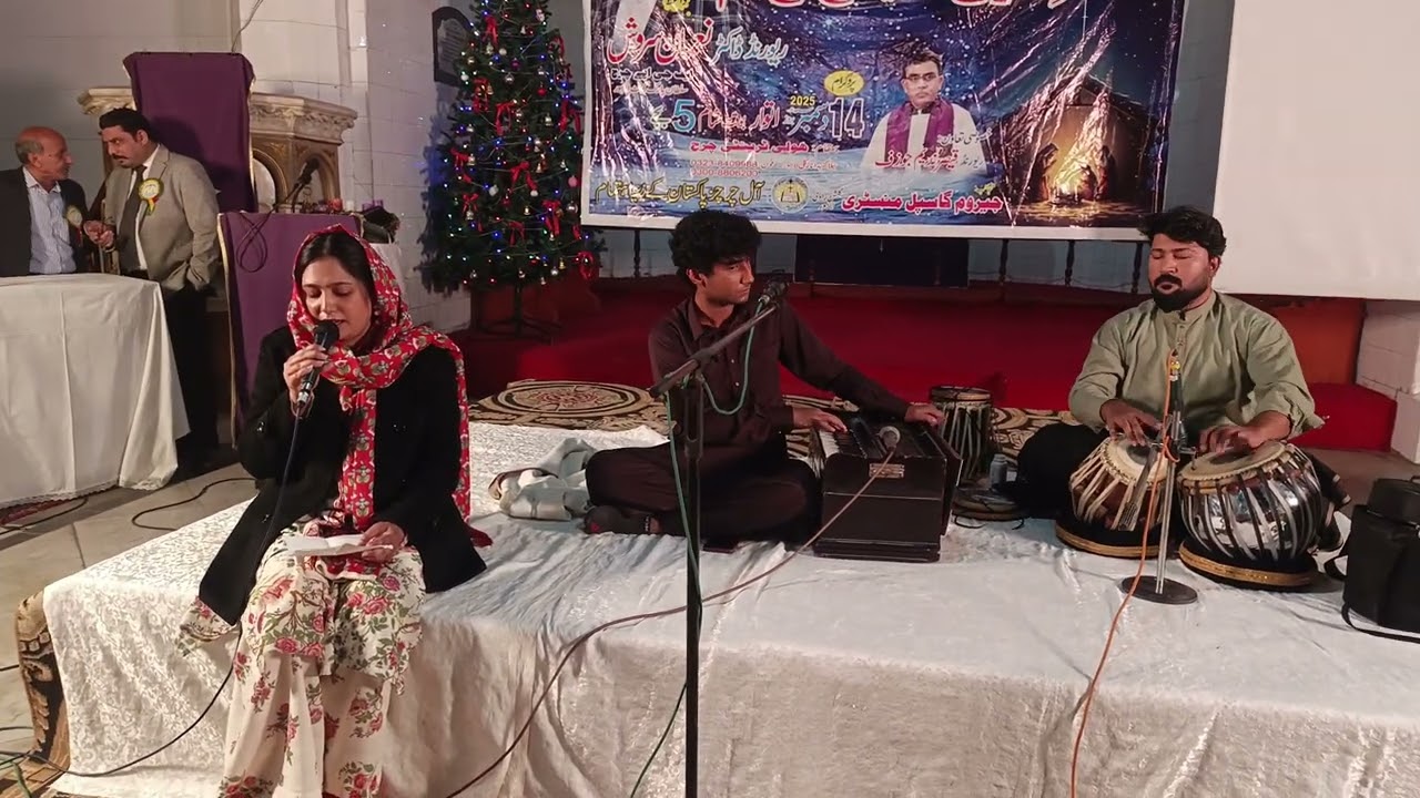 Jis ki amad se Hawain sung by worshiper Ruth on harmunium daim nasir and on tabla Kamil khan