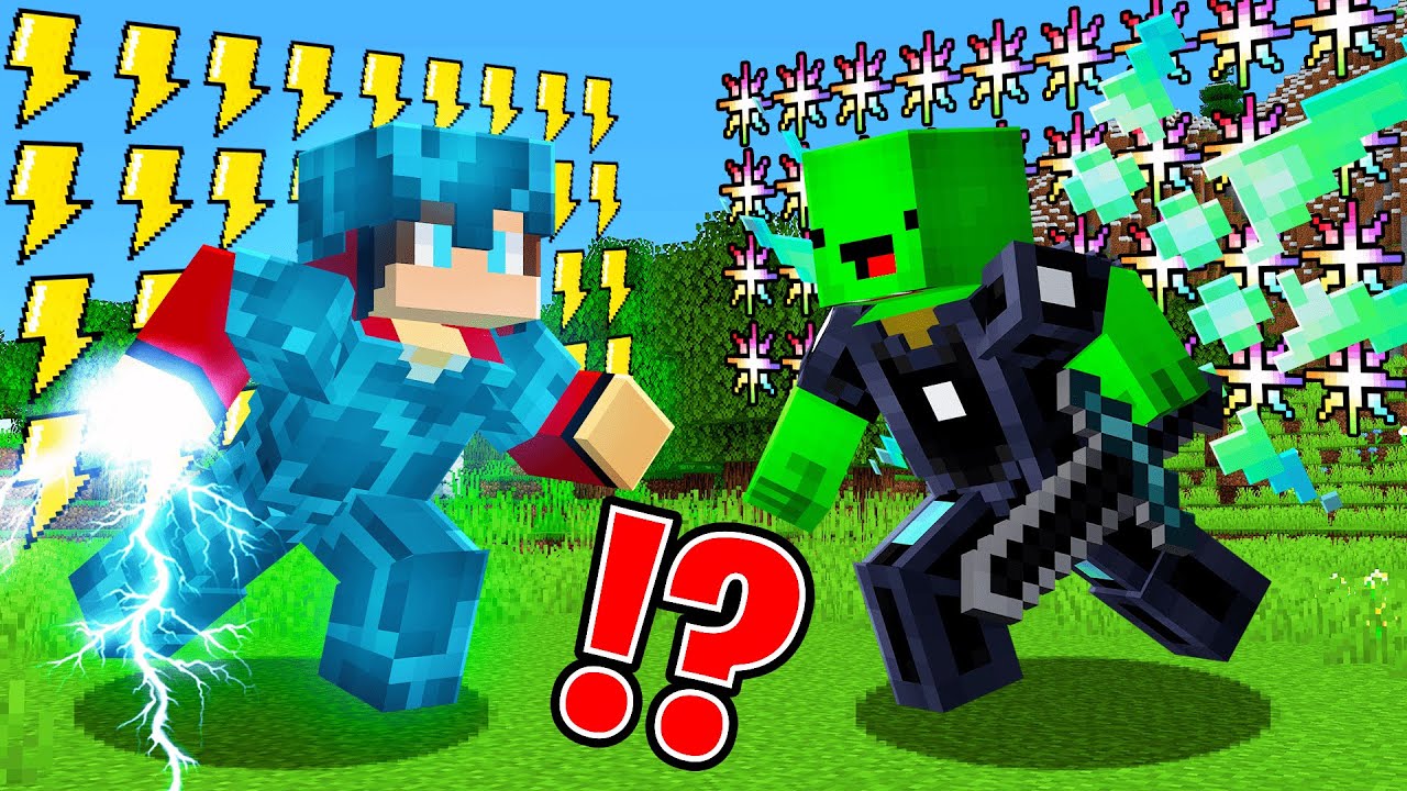 STORM Armor JJ vs OVERPOWERED Armor Mikey in Minecraft - Maizen JJ and Mikey