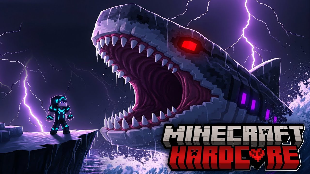 SINH TỒN 100 NGÀY Minecraft hardcore Bị MEGALODON Truy Sát Trên Tảng Băng và Cái Kết