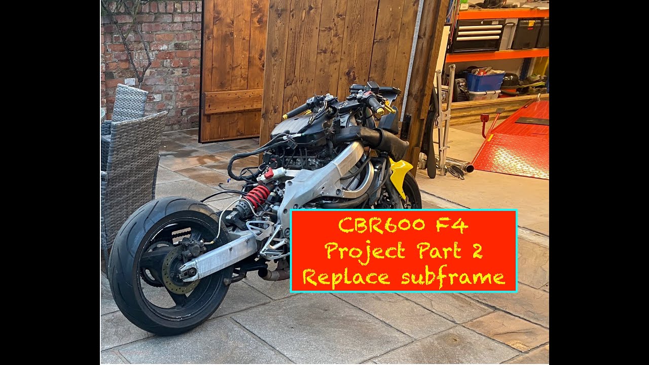 CBR600 F4. Part 2. Fit replacement subframe