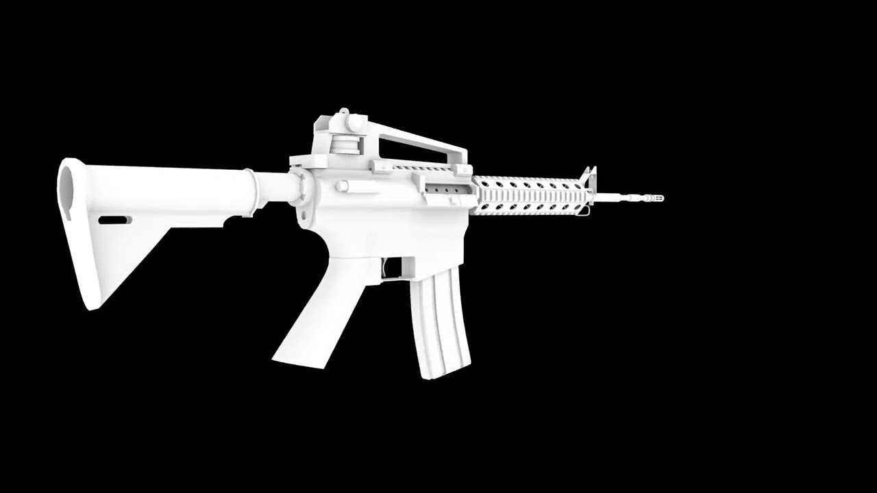 AR M4A1 || 3D MODEL || AUTODESK MAYA
