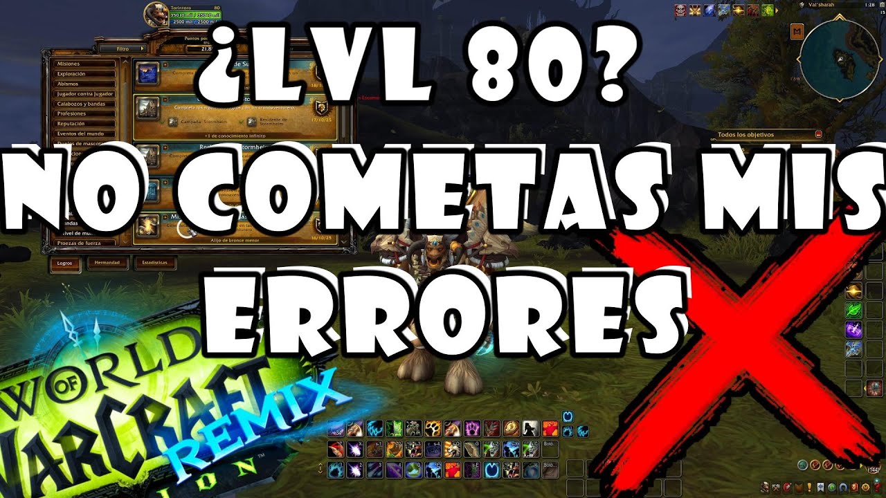 World of warcraft -Legión Remix- haz esto para no estancarte!