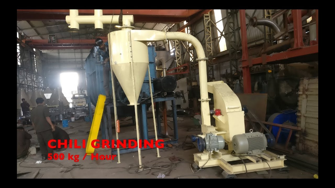Chili powder grinding and masala milling pulverizer machine : +91 95120 06775 : 25HP Masala Plant