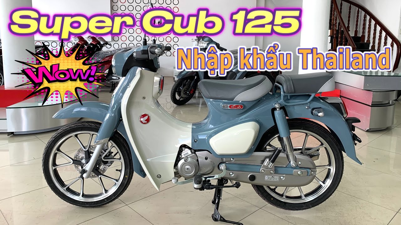 Review chi tiết Honda Super Cub C125 nhập khẩu Thailand - Phiên bản tiêu chuẩn - Màu Xanh Trắng