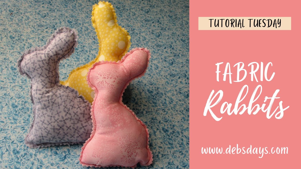 How to Make Stuffed Fabric Bunny Rabbits - Fun Fabric Homemade Easter Sewing Project Idea - Easy DIY