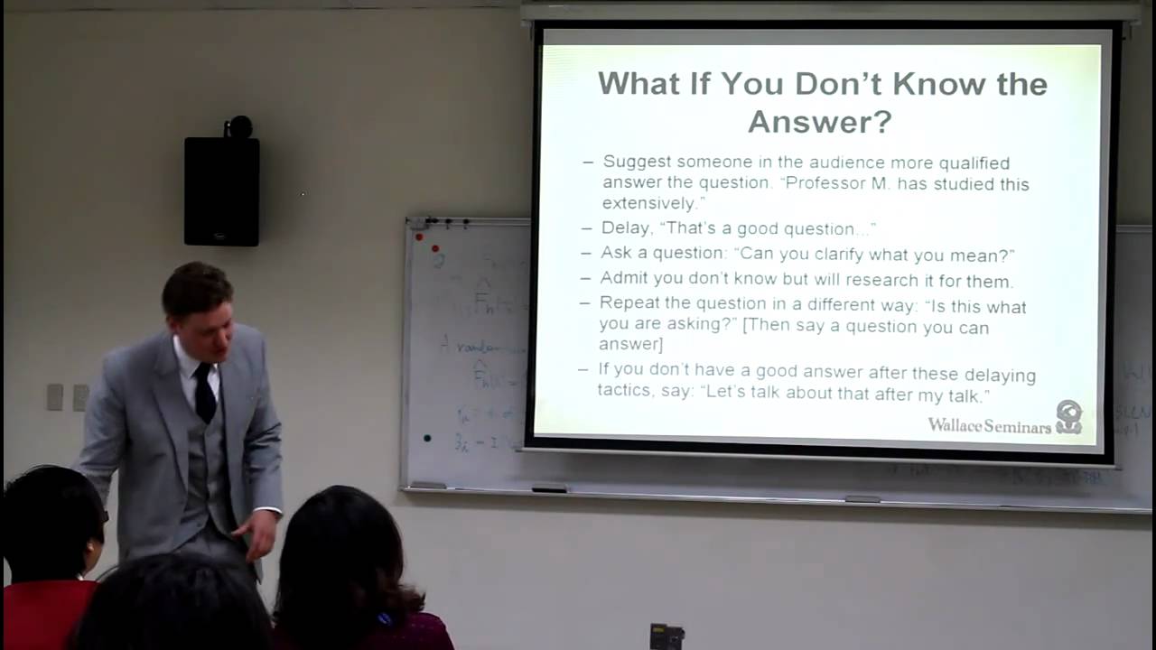 How to Present a Paper at an Academic Conference (8/8)