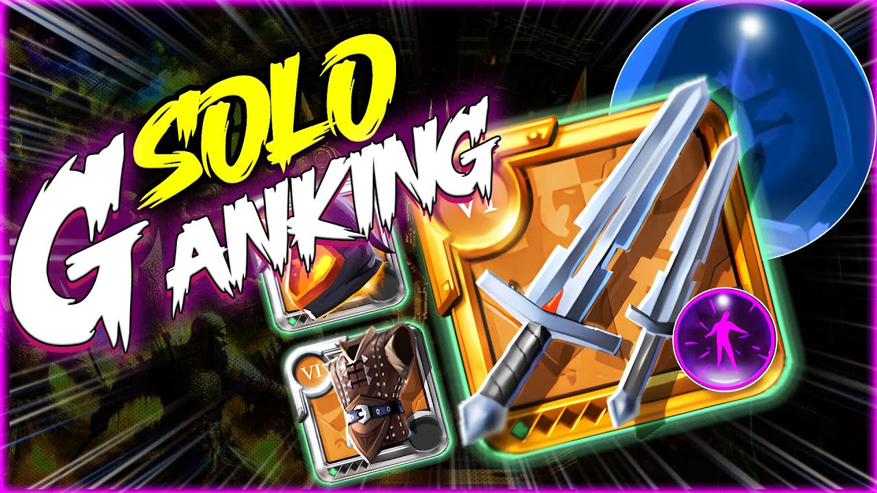 SOLO GANKING with DUAL SWORDS BUILD in OPEN WORLD | Albion Online